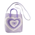 thumbnail image 4 of Women's Woven Tote Bag Grocery Bag Knitted Handbag for Party Working Outdoor Violet, 4 of 7