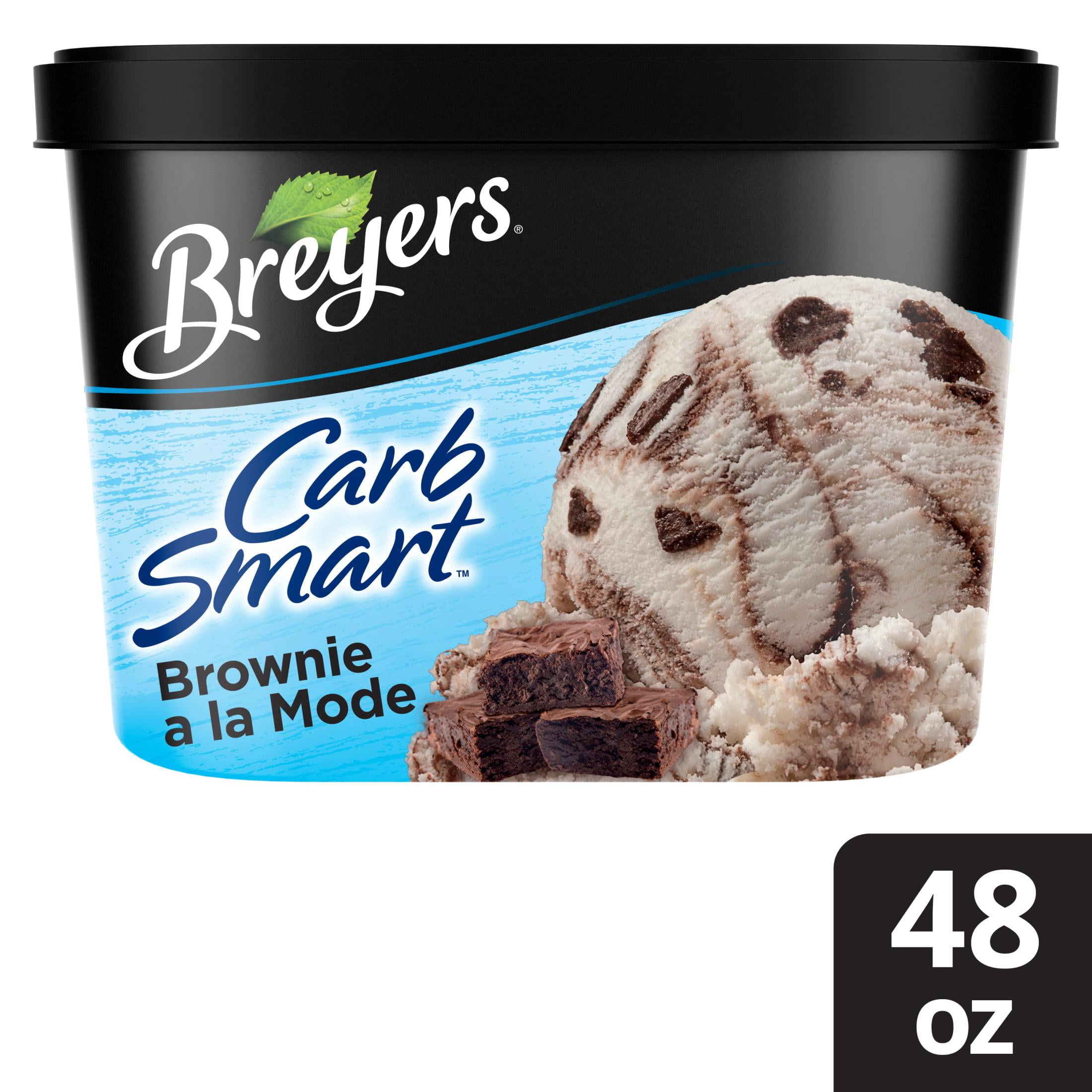 Breyers CarbSmart Brownie a La Mode Vanilla Ice Cream, Frozen Dairy Dessert, 48 oz