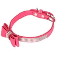thumbnail image 2 of Collar del animal doméstico, experiencia incomparable del collar del animal doméstico del ante del suministro del animal doméstico del Bowknot del doble de la microfibra del ante, 2 of 9