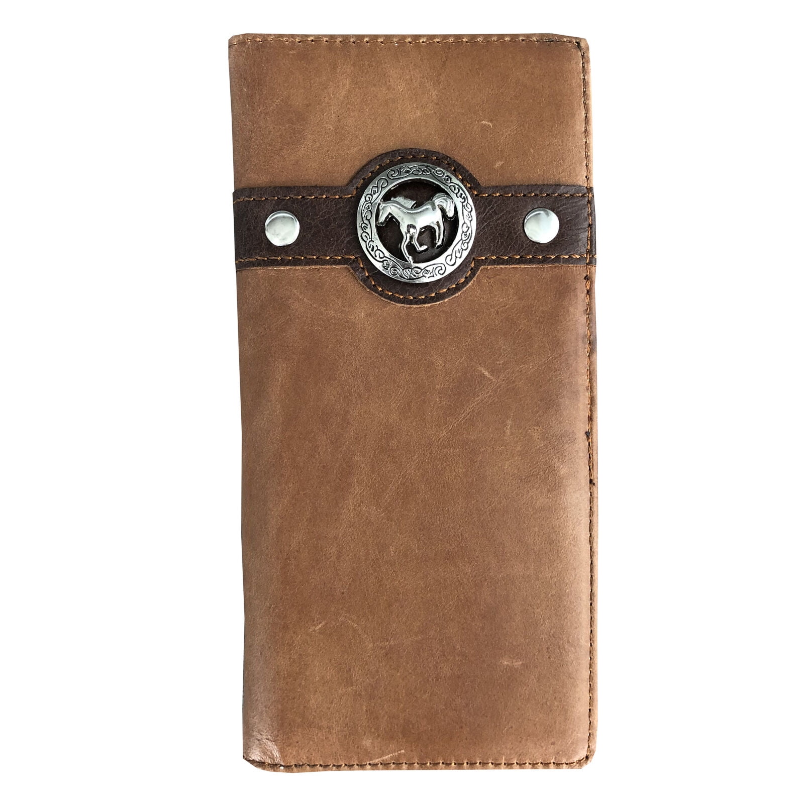 Janhooya - Mens Westem Cowboy Wallet Genuine Leather Long Bifold Wallet for Men Horse - Walmart ...