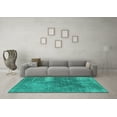 thumbnail image 3 of Ahgly Company Indoor Rectangle Oriental Turquoise Blue Industrial Area Rugs, 6' x 9', 3 of 4