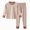 Z002-Pink, variant on WXFAZCVU Pajamas for Girls Warm Fleece Lined Underwear Set Long Sleeve Shirt and Pants Outfits Size 14-15Years