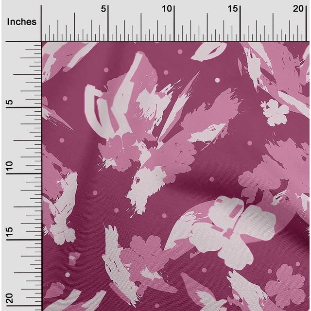 oneOone Velvet Dark Magenta Fabric Florals Sewing Craft Projects Fabric Prints By Yard 58 Inch Wide-1IU