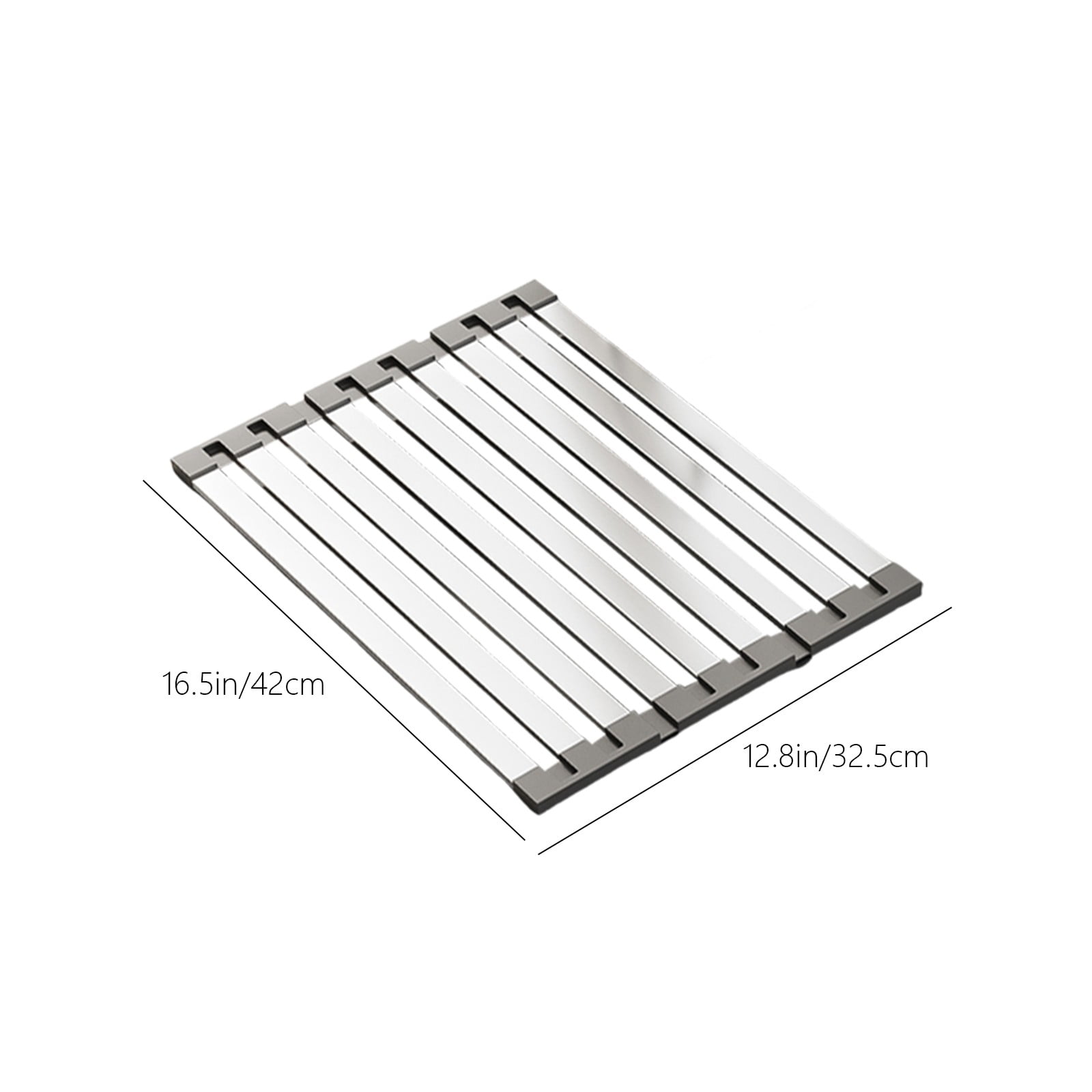 HongHeng Dish Drying Rack, Over the Sink Dish Drying Rack, Portable Stainless Steel Rack Multipurpose Kitchen Drainer Caddy Organizer Storage Shelf Holder