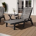 thumbnail image 3 of Merrick Lane 3-Piece Adirondack Chairs/Table Set for Indoor/Outdoor Use with 2 Adjustable Lounge Chairs with Cup Holders and Folding Side Table in Gray, 3 of 14