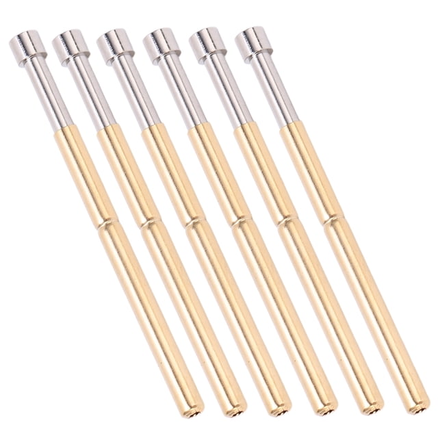 Pogo 100pcs PrueBa de Resorte Pin Pogo Cabeza Cóncava Tipo Material de Latón 2.02 mm/0.1in DiáMetro del tubo 33.35 mm/1.3in PCB PINS