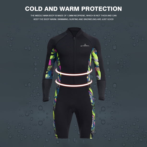Buceo Surf Ropa Ropa de protección de buceo de neopreno a prueba de frío con equipo de deportes acuáticos con cremallera Sywqhk Para Estrenar