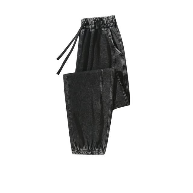 Pantalones largos para hombre, informales, lisos, con cremallera, a la moda, de manga larga, con cuello alto, blusa, pantalones largos de algodón para hombre