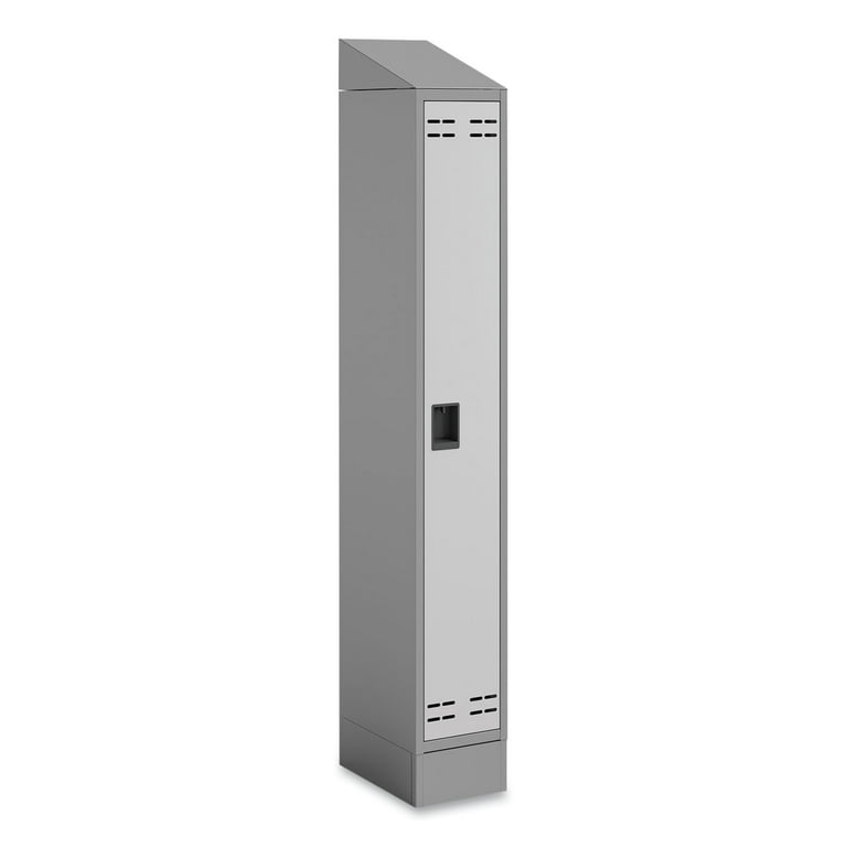 Single Sloped Metal Locker Hood Addition, 12w x 18d x 6h, Gray, Ships in 1-3 Business Days Single Sloped Metal Locker Hood Addition, 12w x 18d x 6h, Gray, Ships in 1-3 Business Days