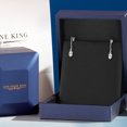 thumbnail image 5 of Gem Stone King 14K White Gold White Zirconia Earrings for Women | 0.48 Cttw | Gemstone Birthstone | Marquise 6X3MM, 5 of 6