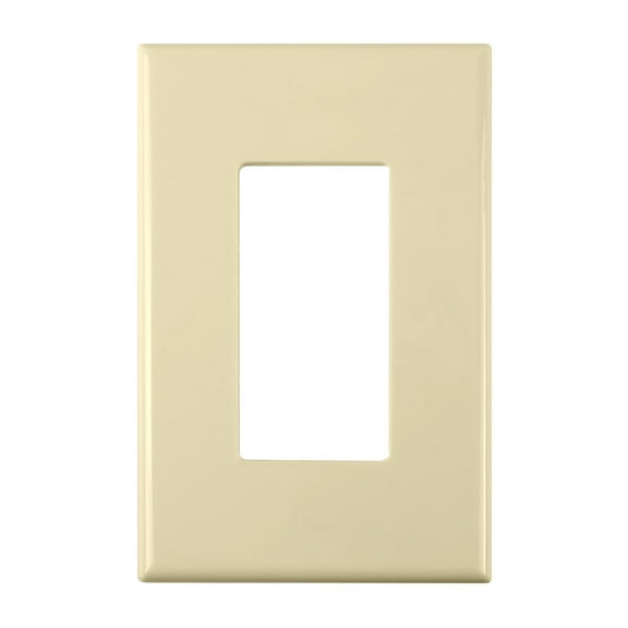 Construct Pro Single Gang Wall Plate with Screwless Face (Color: Ivory)