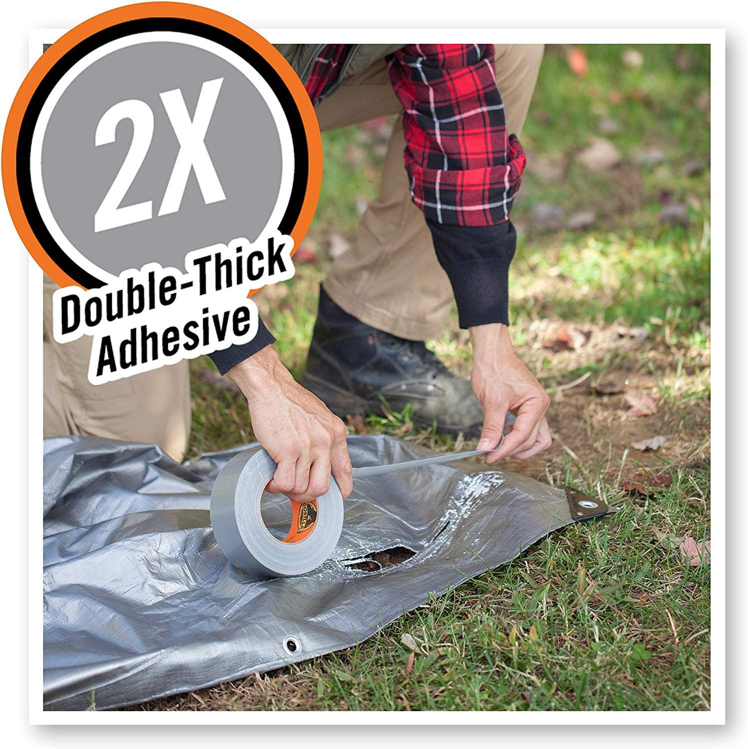Gorilla Glue Gorilla Silver Duct Tape, 1.88" x 35 yd, Silver, Pack of 3 — Residential Use, Standard Application