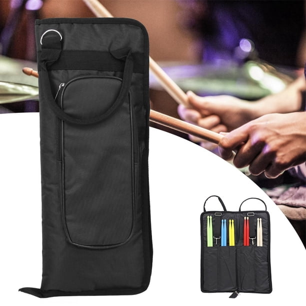 Sac de baguettes de tambour, tissu Oxford résistant à l'eau baguettes de tambour de marche support suspendu pochettes de rangement maillet de Sac de baguettes de tambour, tissu Oxford résistant à l'eau baguettes de tambour de marche support suspendu pochettes de rangement maillet de