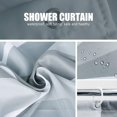 thumbnail image 5 of Cortina de Ducha, 180 x 180 cm Cortina de Baño Impermeable Antimoho con 12 Ganchos Cortinas de Ducha para Baño en Tejido de Poliéster Lavable a Máquina (Gris) brillar  Electrónica, 5 of 5
