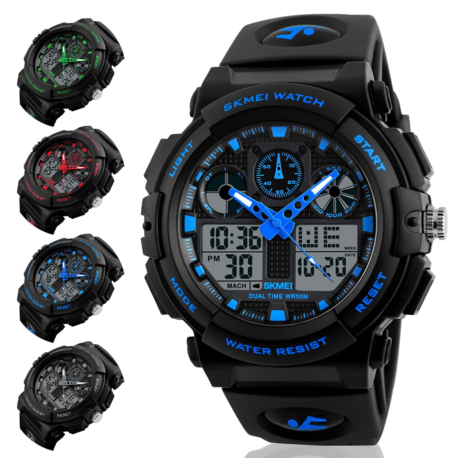 TSV - Men's Digital Sports Watch, Large Face Waterproof Wrist Watches