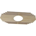 thumbnail image 2 of Ekena Millwork 32"W x 16"H x 8 3/8"ID x 1/4"T Chrysler Wood Fretwork Pierced Ceiling Medallion, Hickory, 2 of 3