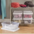 thumbnail image 6 of 6-Quart Storage Bin Shoe Box - Clear (4), 6 of 8