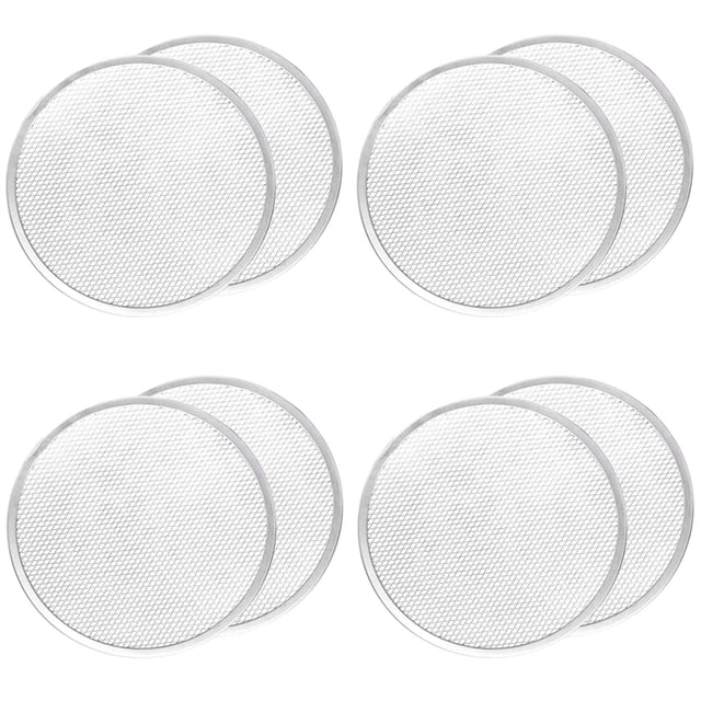 8X Pizza Screen, Pizza Pan,Pizza Pan for Oven, Pizza Tray, 12 Inch Seamless-Rim Aluminum Non Stick Pizza Screen