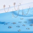 thumbnail image 3 of 40 piezas de 2 colores DIY Ear Cuff Metal Tassel Wrap Accesorios 16 mm de largo en forma de C para hacer aretes sin perforación, 3 of 9
