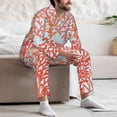 thumbnail image 7 of Salouo Corals Print Button-Front Long Sleeve Pajama Set for Men, Soft 2Pjs Men's Long Sleeve Sleepwear-X-Large, 7 of 7