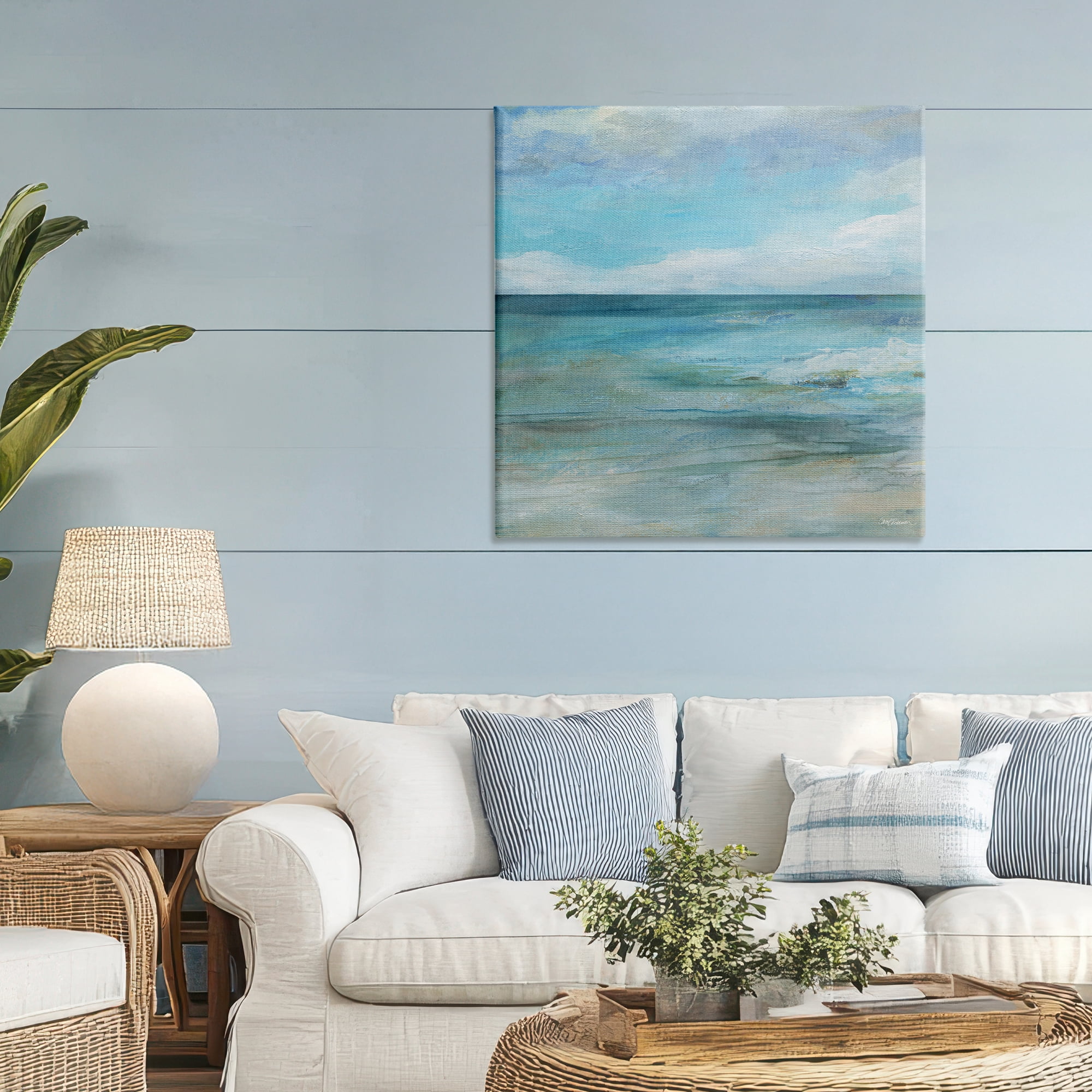 Stupell Industries Aqua Seascape Tranquility Canvas Wall Art, design by Carol Robinson