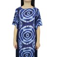 thumbnail image 5 of Bimba Women's Shibori Printed Rayon Summer Casual Boho Holiday Maxi Dress-4, 5 of 7
