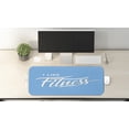 thumbnail image 2 of Fitness Computer Mouse Pad, I Like Fitness Sports and Work out Athletic Lifestyle Theme Exercise Health, Rectangle Non-Slip Rubber Mousepad Large, 31" x 12" Gaming Size, Pale Blue White, by Ambesonne, 2 of 2
