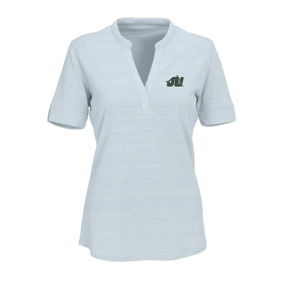Women's Silver JU Dolphins Strata Textured Henley Shirt