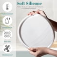 thumbnail image 4 of Silicone Bathroom Tray Round Kitchen Counter Organizer Decorative Vanity Accessories Coffee Table Decor for Perfume, Candle, Soap Dish, 10 Inch, Marble, 4 of 13