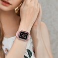thumbnail image 2 of KOMI Bling Case Compatible For Apple Watch 38mm 40mm 42mm 44mm, Crystal Diamond Apple Watch Protector Case Slim PC Anti-Scratch Bumper Frame Protective Cover For iWatch Series SE/6/5/4/3/2/1 Rose Gold, 2 of 5