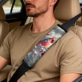 thumbnail image 4 of Xoenoiee Cardinal Cherry Print 5 Pack Car Seat Covers Set, Universal Faux Leather Car Accessories with Seat Covers, Armrest Cover, Shoulder Pad for Men and Women, 4 of 7