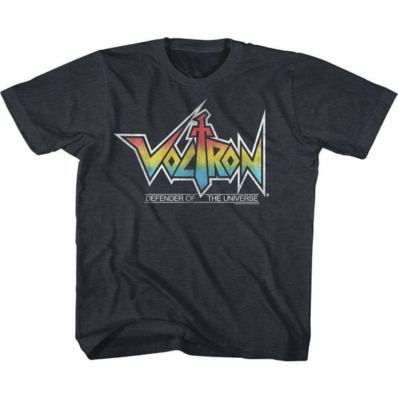 Voltron Rainbow Logo Vintage Navy Youth T-Shirt