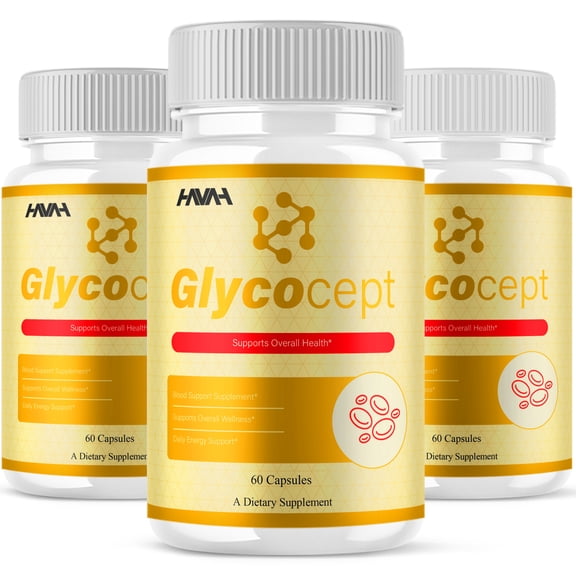 (3 Pack) GlycoCept Blood Support Capsules, Glyco Cept Advanced Formula Support (180 Capsules)