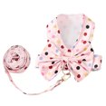 thumbnail image 2 of Cheers 1 Set Pet Chest Strap Wave Point Pattern Anti-escape Breathable Pet Vest Chest Strap Traction Leash Kit Pet Supplies, 2 of 2