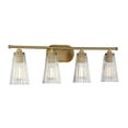 thumbnail image 3 of Chantilly 4-Light Bathroom Vanity Light in Warm Brass, 3 of 5