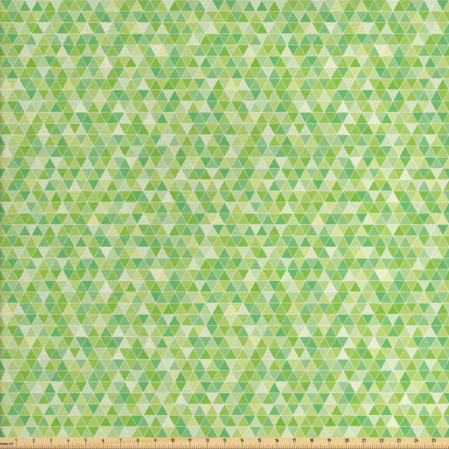 Lime Green Fabric by The Yard, Triangles Geometry Modern Digital
