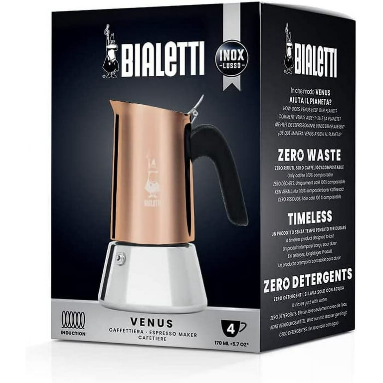 Bialetti Venus Copper 6 Cup Stovetop Espresso Maker 