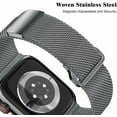 thumbnail image 3 of Metal Magnetic Bands Compatible for Apple Watch Band 40mm with Case, Stainless Steel Milanese Mesh Loop Replacement Strap Compatible with iWatch Series SE 6/5/4/3/2/1(Space Gray,40MM), 3 of 9