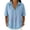 #C-Light Blue, variant on Linen Shirts for Women – V Neck Button Down Blouse – Lightweight Breathable for Tropical Getaways and Errands