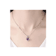 thumbnail image 2 of Collar Y Aretes De Cristal Corazón De Plata 925 Para Mujer morado, 2 of 5