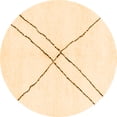 thumbnail image 1 of Ahgly Company Indoor Round Solid Orange Modern Area Rugs, 6' Round, 1 of 4