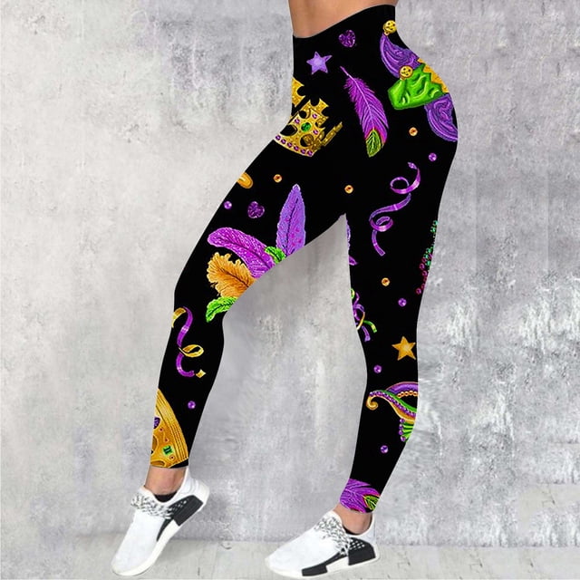 MKLEKYY Leggins deportivos mujer Carnaval estampado Casual deportes Yoga pantalones moda Leggings