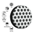 thumbnail image 4 of Sikiie Soccer PVC Leather Spare Tire Wheel Cover Spare Tire Cover, for Car Truck SUV Camper Trailer Universal Fit(14-17in)-14 inch, 4 of 6