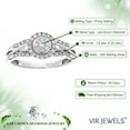 thumbnail image 4 of Vir Jewels 1/4 CTTW Lab Grown Diamond Engagement Ring in Sterling Silver Prong Size 8, 4 of 8
