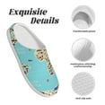 thumbnail image 5 of Kdxio World Travel Line Icons Map Women's Men's Slippers Plush Slip-On House Slipper for Winter Indoor Soft Cushion Non-slip Fluffy Slides Slippers-37/38, 5 of 7