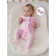 thumbnail image 4 of BemeyourBBs Baby Girl Fall Footies and Headband 2 Pcs Set Plaid Long Sleeve Romper, 4 of 9