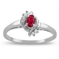 thumbnail image 2 of Star K � Small Oval 5x3mm Created Ruby Bypass Ring, 2 of 9