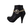 thumbnail image 6 of Women Gold Metal Chain Boot Bracelet Shoe Africa Continent Charm, 6 of 17