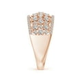 thumbnail image 3 of ANGARA Natural Lace Pattern Broad Anniversary Ring in 14K Rose Gold for Women (Size-1.95mm| Color-I-J| Clarity-I1-I2) | Anniversary, Jewelry Gift for Women | Natural Diamond Ring, 3 of 8