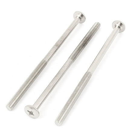 

Uxcell M6 x 120mm Metal Flat Head Countersunk Bolts Machine Screws Silver Tone (3-pack)